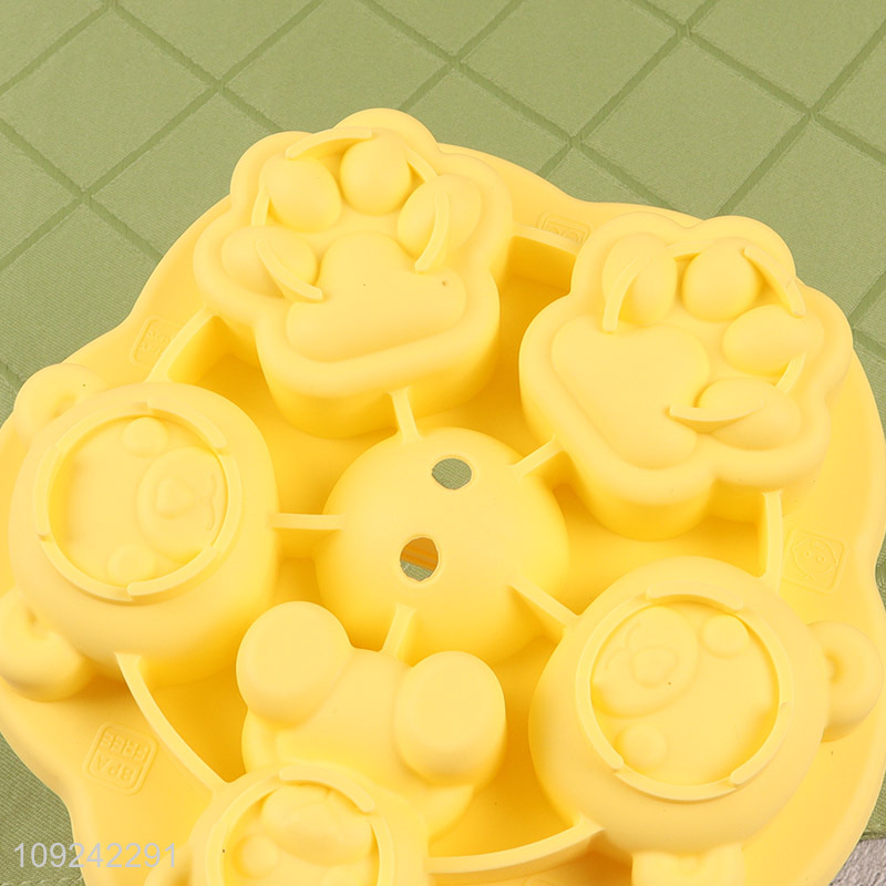 Hot selling cartoon animal series silicone cake mold for baking tool