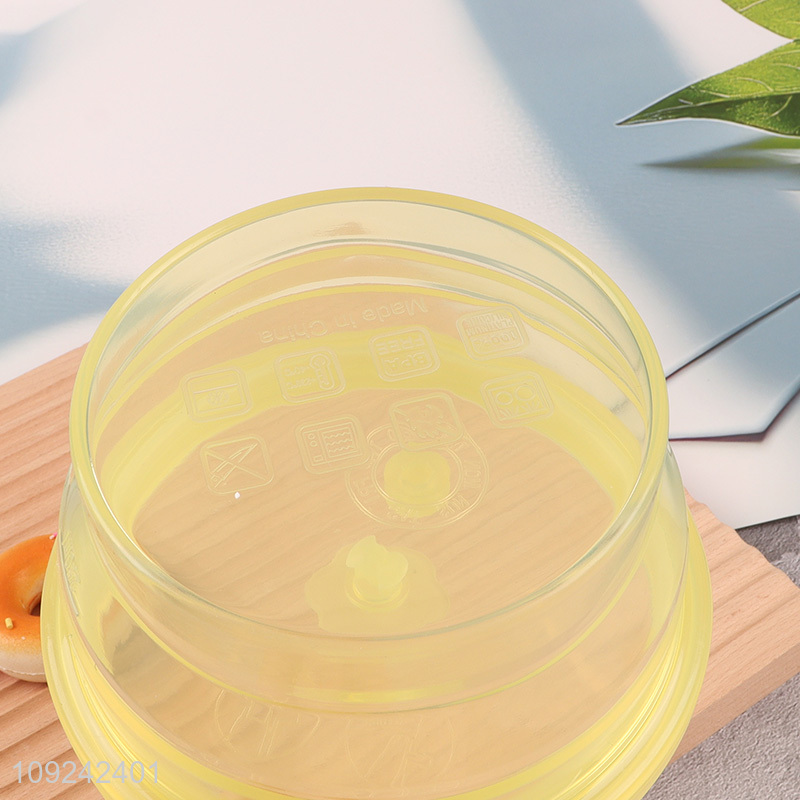 China product round folding silicone food container storage box with lid