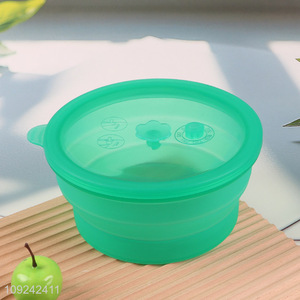 Good selling green folding silicone food container storage box with lid