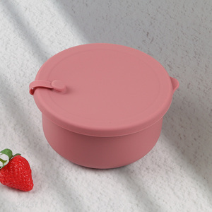 Popular products round silicone food container lunch box with lid