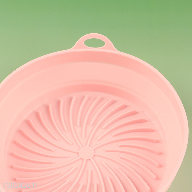 Good quality silicone non-stick folding air fryer baking pan for sale