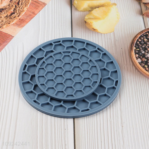 Top selling silicone round kitchen heat pad pot pad wholesale