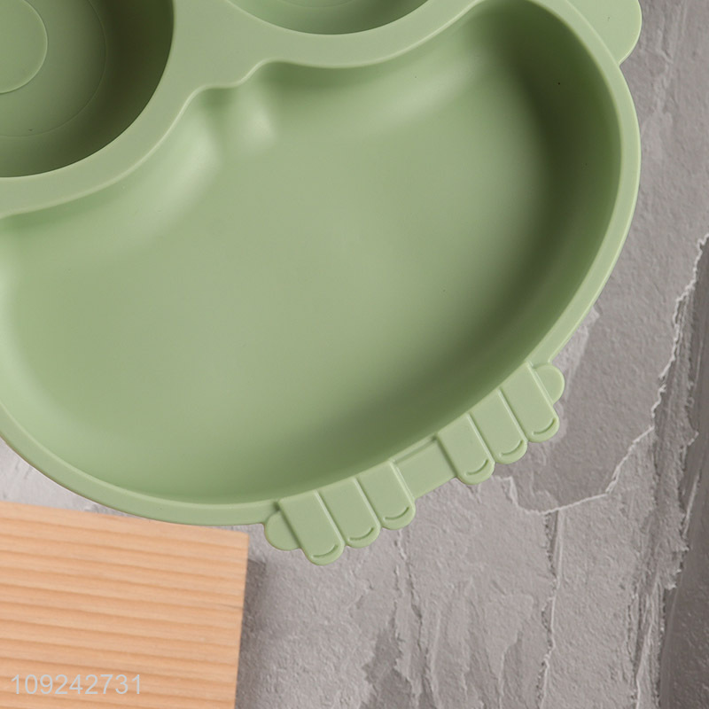 Hot items owl shape kids silicone suction cup tableware plate