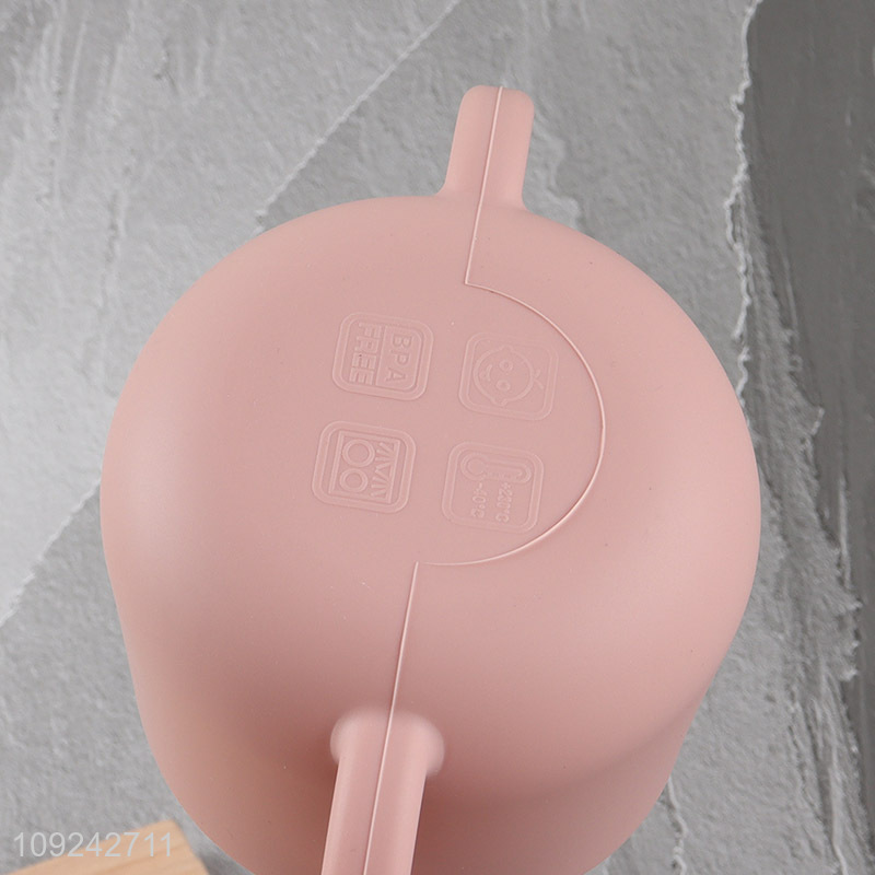 China wholesale non-toxic silicone baby sippy cup straw cup
