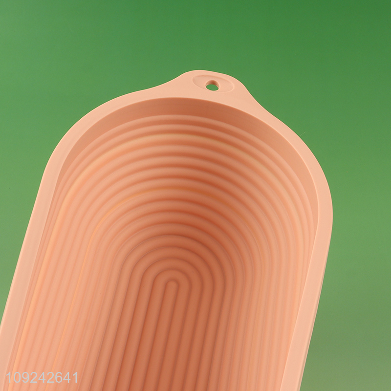 China wholesale folding home kitchen baking silicone bread proofing basket