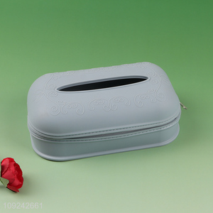 Factory direct sale tabletop decor silicone tissue box for household