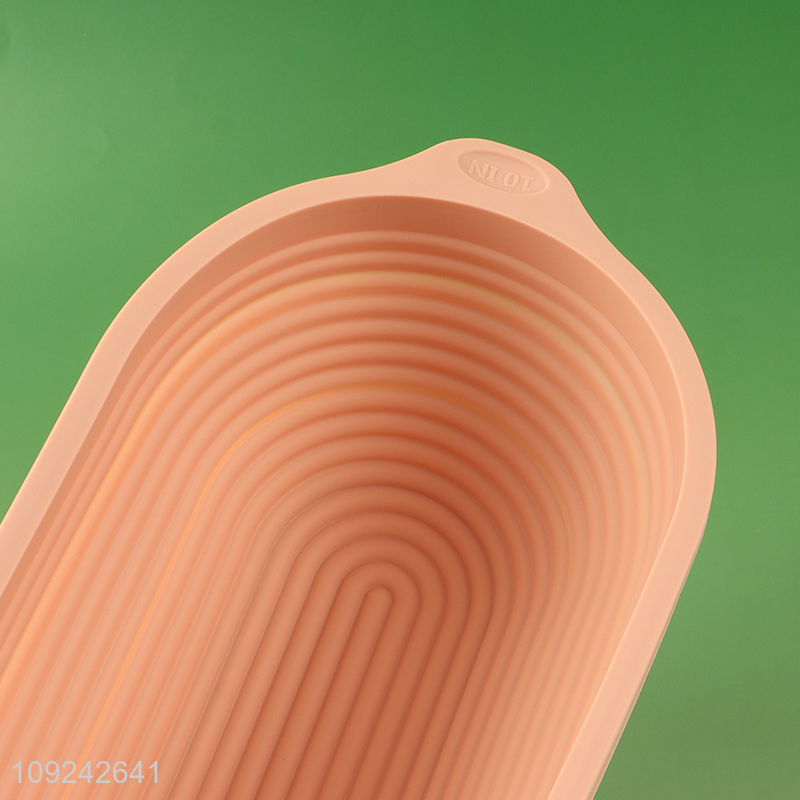 China wholesale folding home kitchen baking silicone bread proofing basket