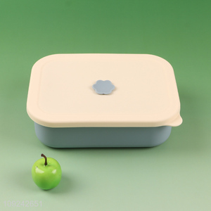 Most popular school kids silicone food container lunch box with lid