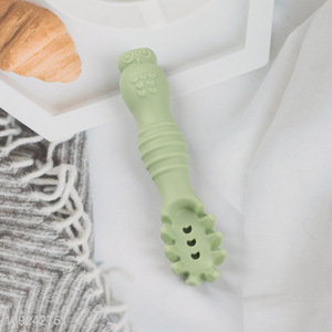 Most popular owl shape baby silicone feeding spoon baby training spoon