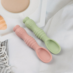 China wholesale bpa free baby infant silicone feeding spoon baby supplies