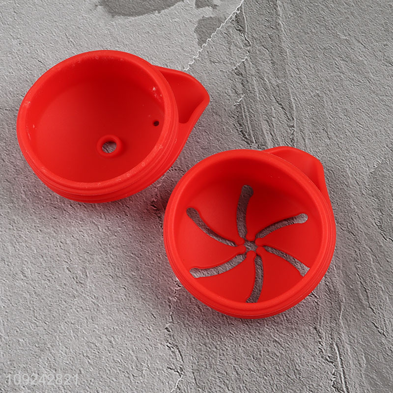 Yiwu market red silicone baby snack cup straw cup baby training cup