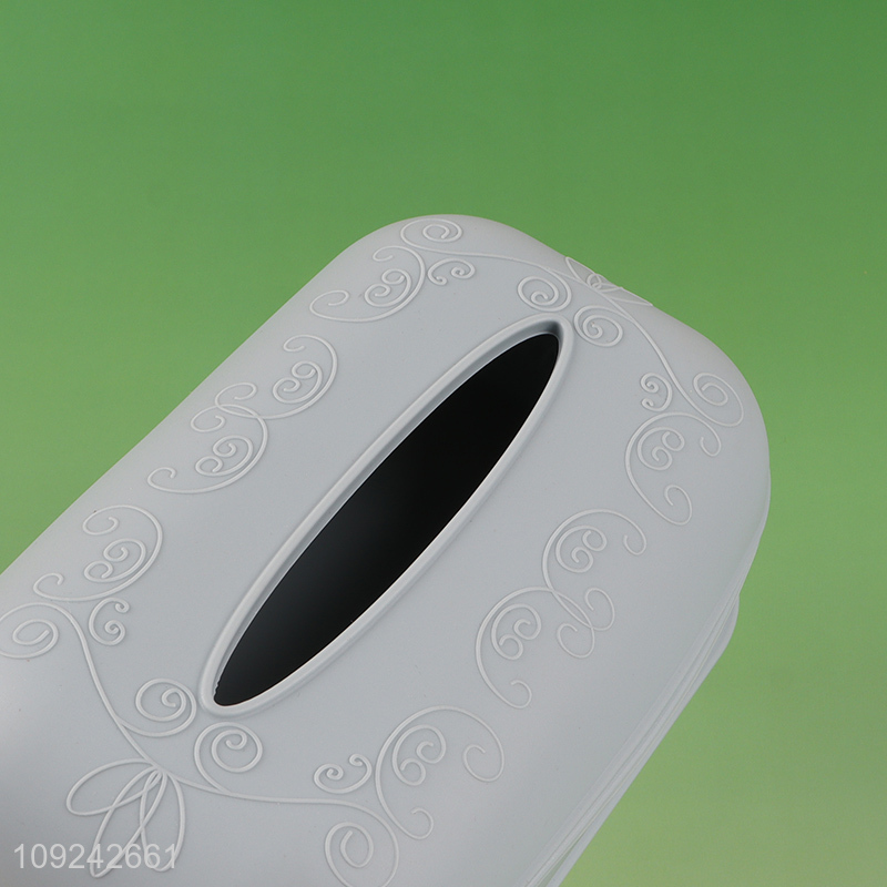 Factory direct sale tabletop decor silicone tissue box for household