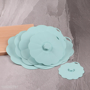 Top products flower shape silicone heat-resistant cup lid pot lid