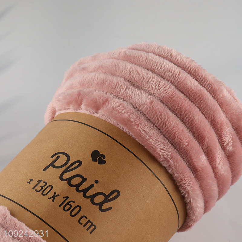 Online Wholesale Winter Blanket Thick Flannel Throw Blanket for Bed Sofa