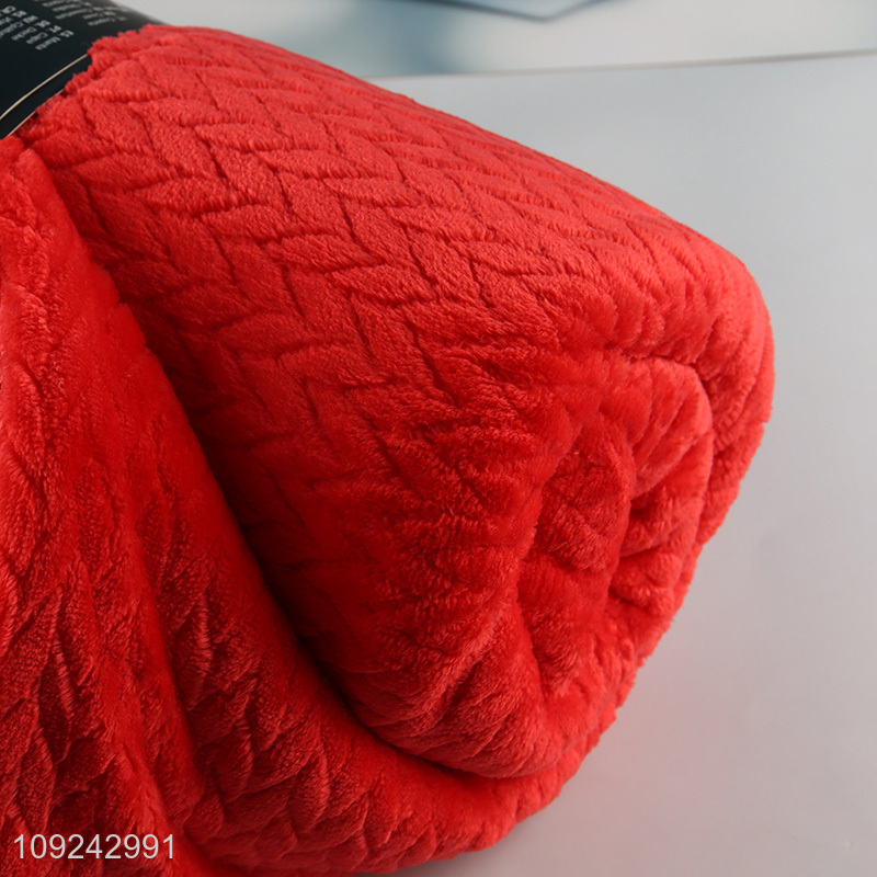 Factory Price Winter Blanket Thick Flannel Throw Blanket for Couch Sofa