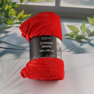 Factory Price Winter Blanket Thick Flannel Throw Blanket for Couch Sofa