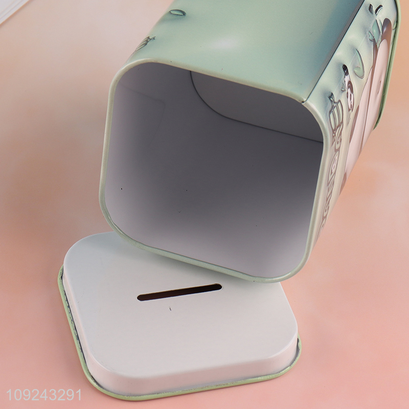 Factory Price Tin Money Box Metal Coin Saving Box Tin Piggy Bank