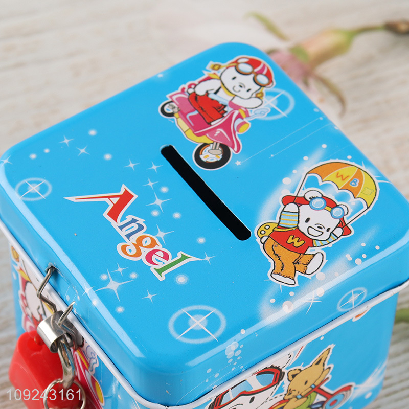 New Arrival Tin Money Box Metal Coin Saving Box Tin Piggy Bank