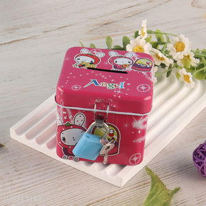 Online Wholesale Tin Piggy Bank Metal Money Box Tin Coin Bank for Kids