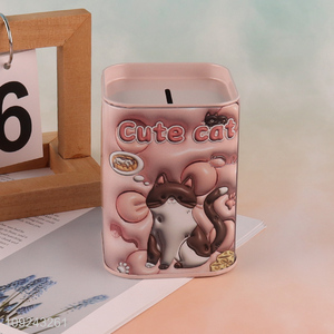 Hot Selling Tin Piggy Bank Tin Money Box with Lock for Boys Girls