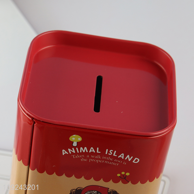 Factory Price Tin Piggy Bank Tin Money Box with Lock for Boys Girls
