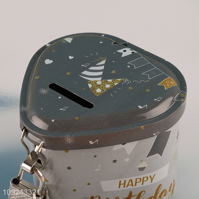 Online Wholesale Tin Piggy Bank Tin Money Box with Lock for Boys Girls