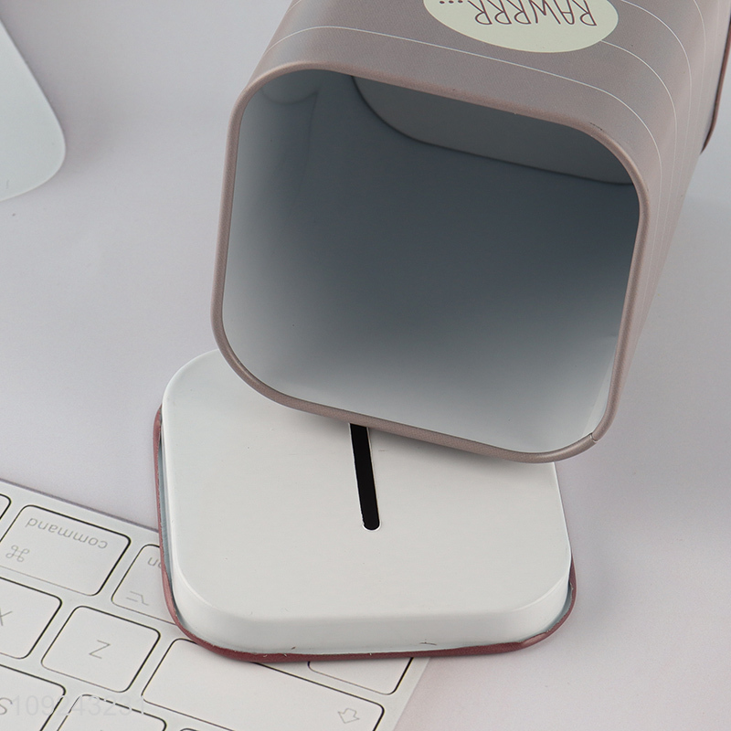 Online Wholesale Tin Money Box Metal Coin Saving Box Tin Piggy Bank