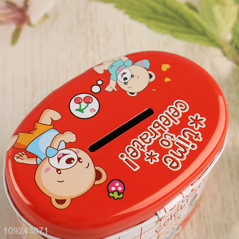 New Arrival Tin Piggy Bank Tin Money Box with Lock for Boys Girls