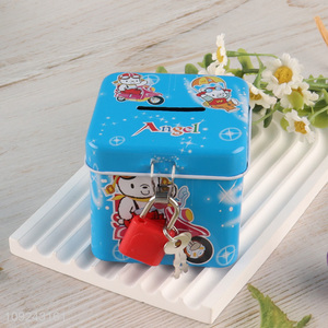 New Arrival Tin Money Box Metal Coin Saving Box Tin Piggy Bank