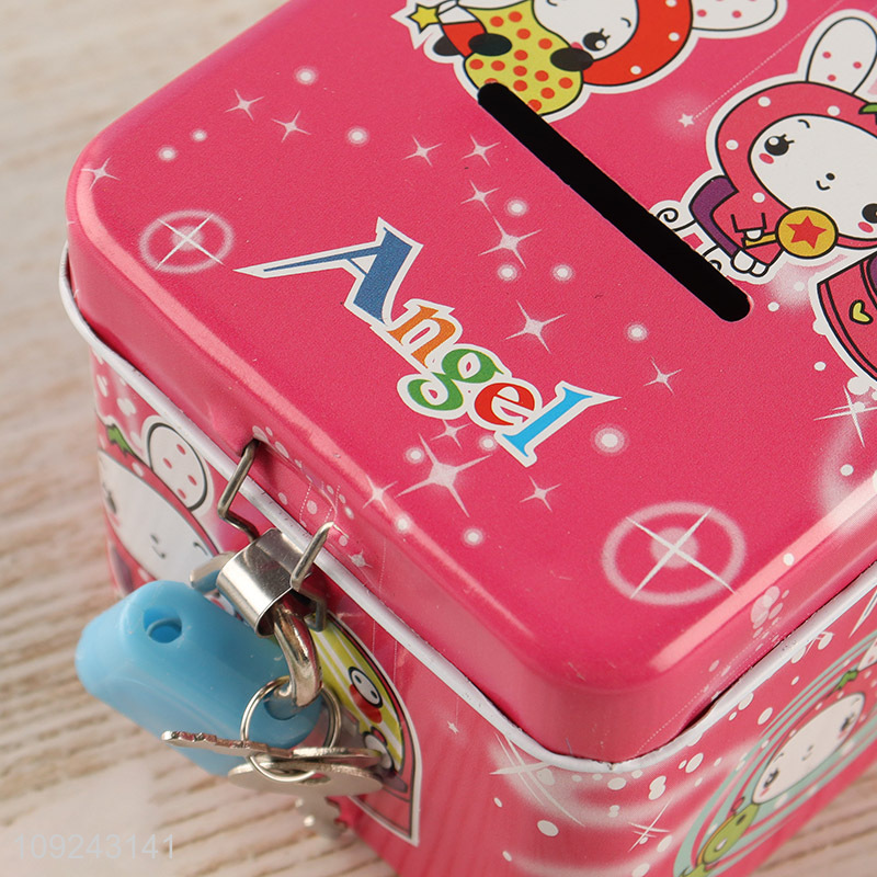 Online Wholesale Tin Piggy Bank Metal Money Box Tin Coin Bank for Kids