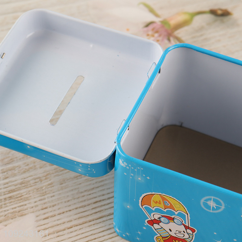 New Arrival Tin Money Box Metal Coin Saving Box Tin Piggy Bank