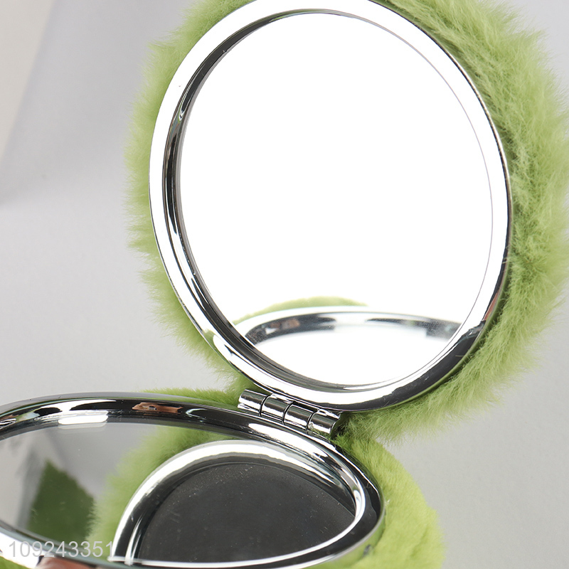 New Product Cute Plush Makeup Mirror Keychain Pocket Mirror Keychain