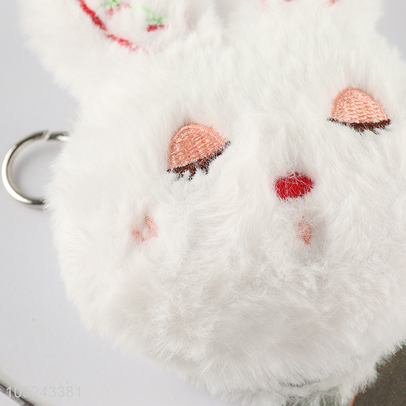 China Imports Cute Plush Makeup Mirror Keychain Cosmetic Mirror Keychain