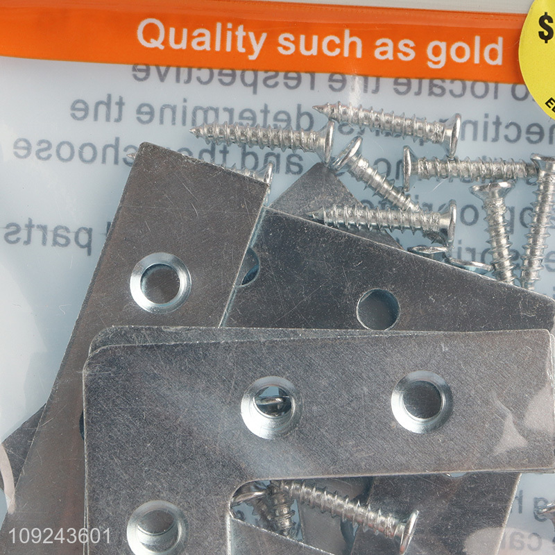 Factory Supply 9PCS L Bracket Corner Braces Metal Flat Bracket Braces