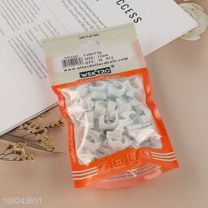 New Product 50PCS Electric Wire Cable Clips Nail in Cable Clips for Cords