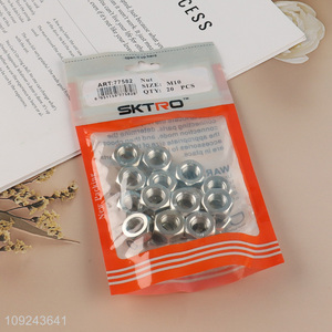 Online Wholesale 20PCS Iron Hexagon Nuts Hex Hardware Nuts M10 Nut Set