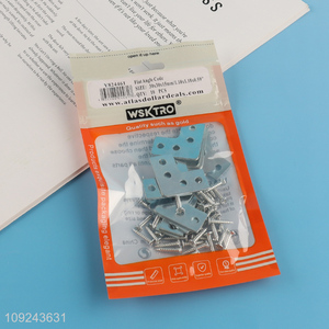 Hot Selling 10PCS Flat L Brackets Metal Corner Braces Angle Brackets