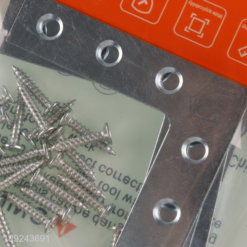 Good Quality 4PCS L Bracket Corner Braces Metal Flat Bracket Braces