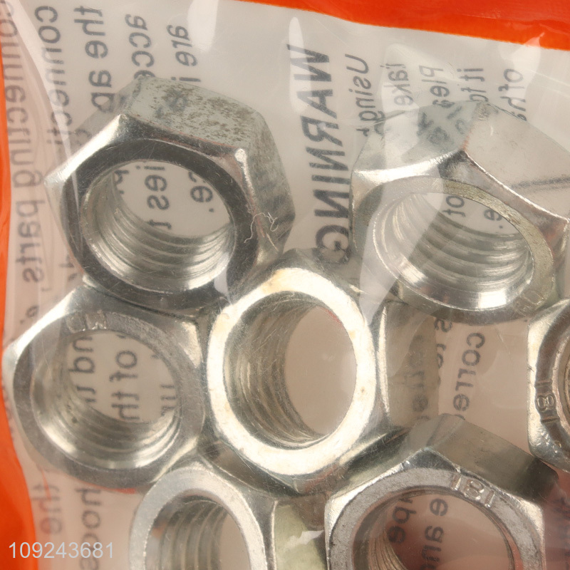 Factory Supply 8PCS Iron Hexagon Nuts Hex Hardware Nuts M16 Nut Set