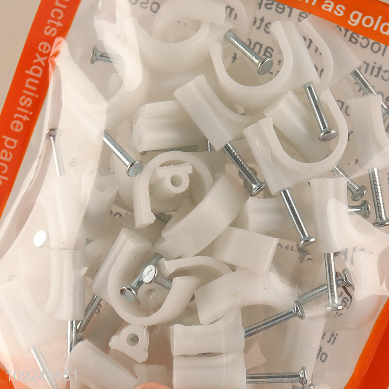 New Product 50PCS Electric Wire Cable Clips Nail in Cable Clips for Cords