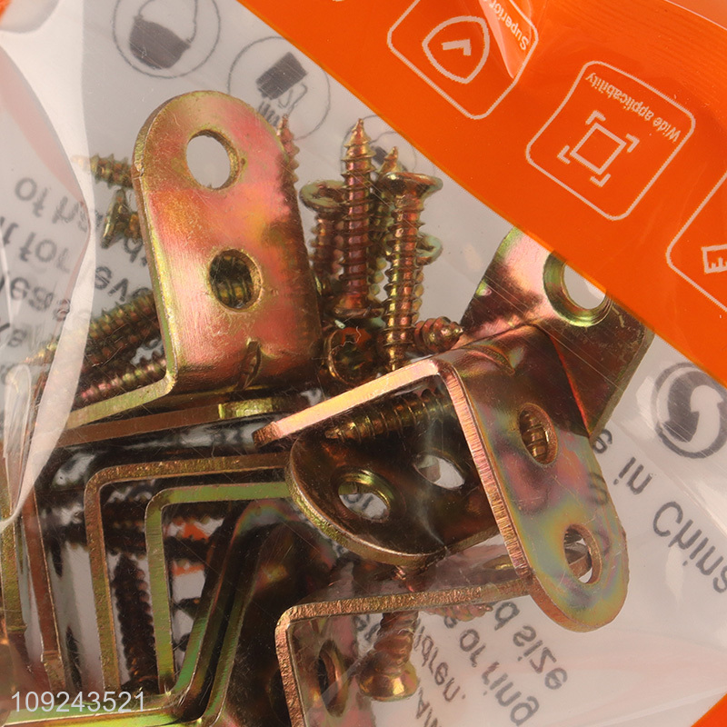 Factory Supply 10PCS Corner Braces 90 Degree Joints Right Angle Brackets