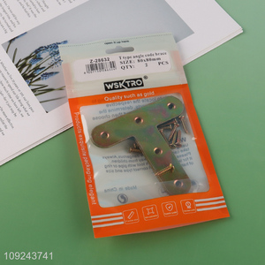 Factory Price 2PCS T Bracket Corner Brace Flat Metal Corner Brackets