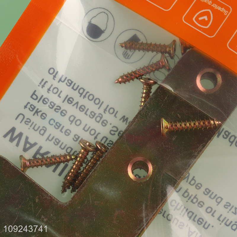 Factory Price 2PCS T Bracket Corner Brace Flat Metal Corner Brackets