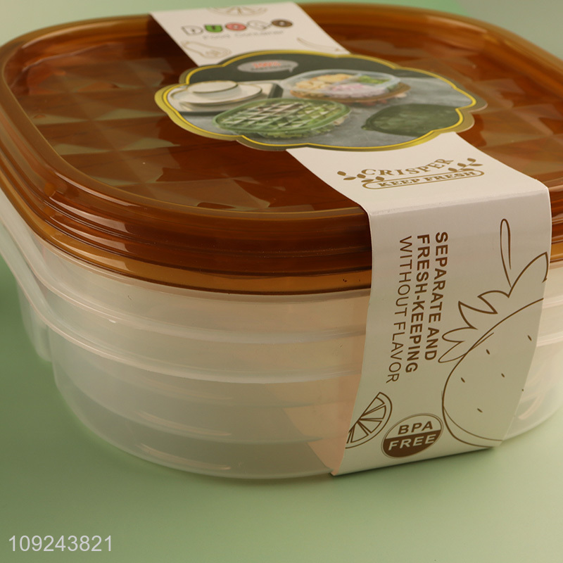 China Imports Food Storage Container 4-Compartment BPA Free Plastic Meal Pre Container