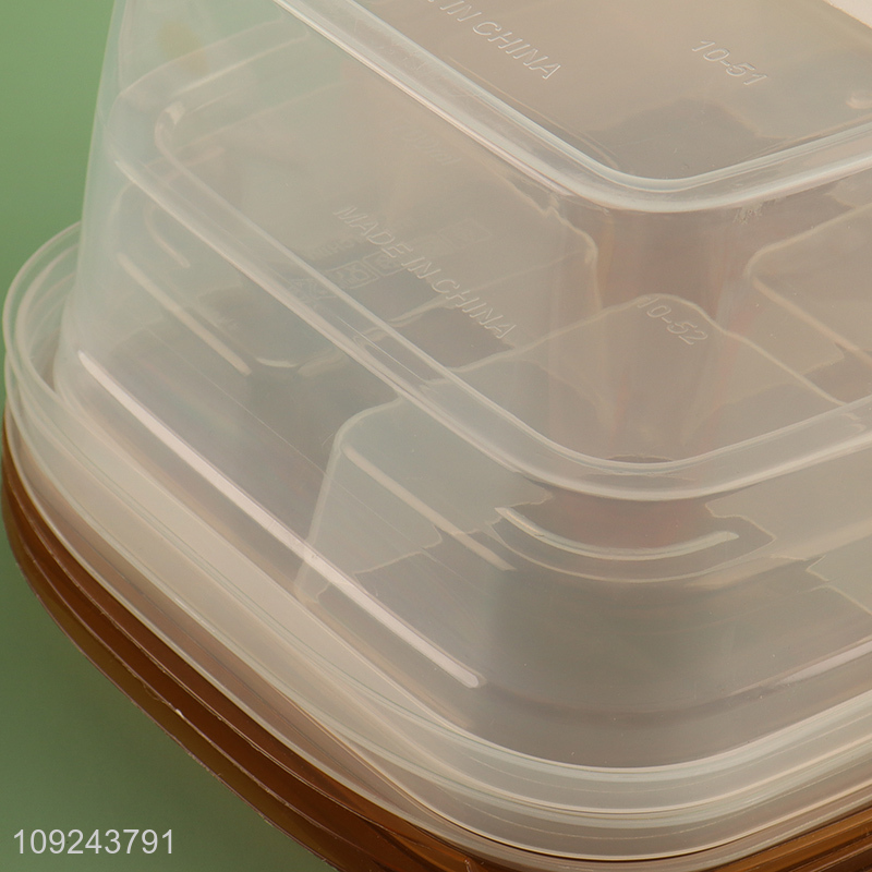 High Quality 3 Pieces BPA Free Plastic Food Storage Containers Set for Refrigerator