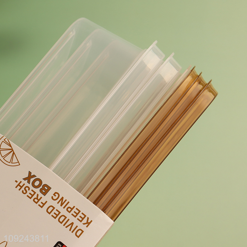 Factory Price 3 Pieces Fruit Storage Containers Reusable Plastic Food Storage Containers