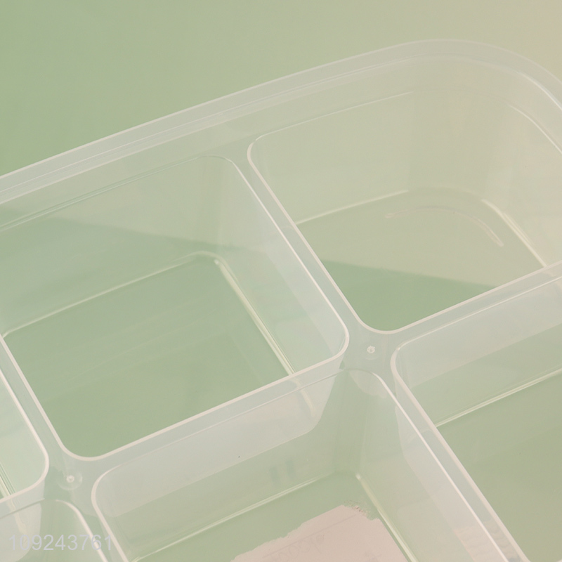 Good Quality 6-Compartment Plastic Food Storage Container Reusable Meal Pre Container