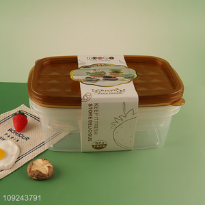 High Quality 3 Pieces BPA Free Plastic Food Storage Containers Set for Refrigerator