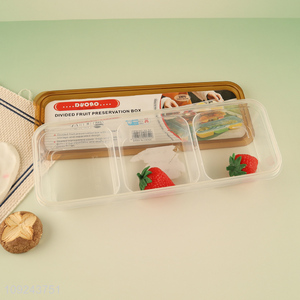 Online Wholesale Food Storage Container 3-Compartment BPA Free Plastic Meal Pre Container