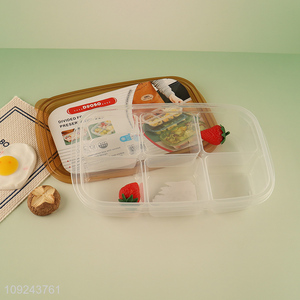 Good Quality 6-Compartment Plastic Food Storage Container Reusable Meal Pre Container